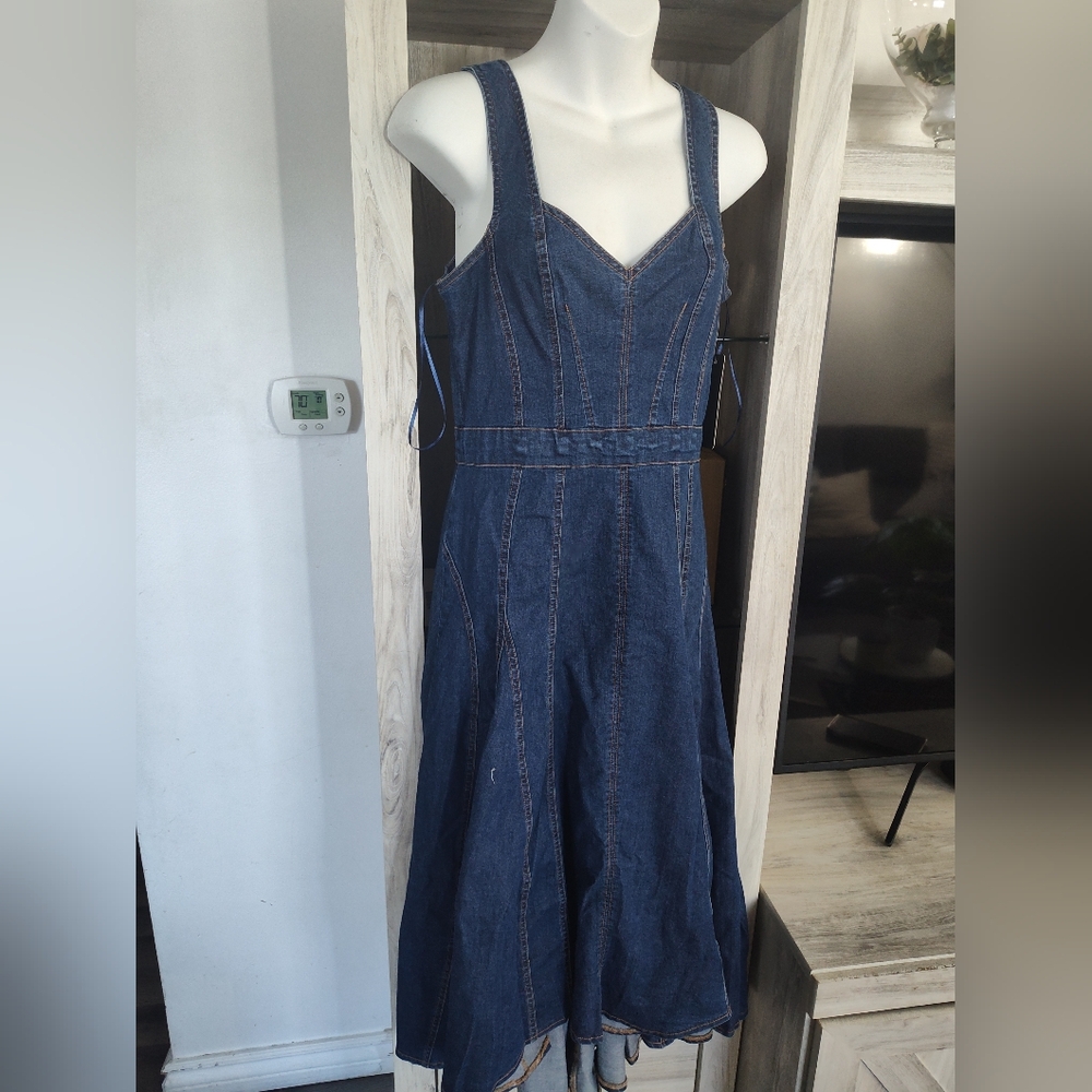 Tractr Denim Sleeveless Dress New With Tags